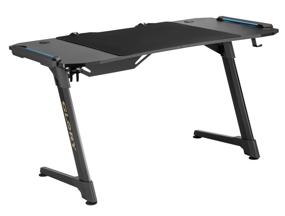 BRATECK gaming γραφείο Glory GMD04-2S, 1400x700, RGB, μαύρο