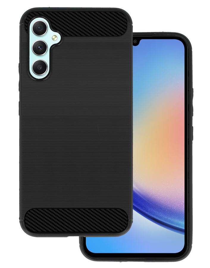 POWERTECH θήκη Carbon MOB-1866 για Samsung Galaxy A34 5G, μαύρη
