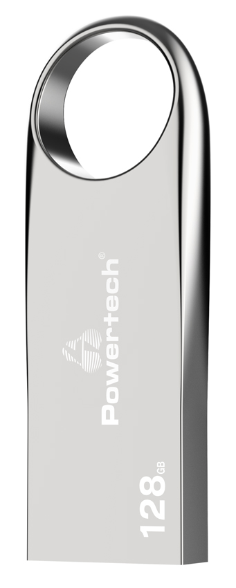 POWERTECH USB Flash Drive PT-1123, 128GB, USB 3.2, ασημί