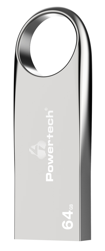 POWERTECH USB Flash Drive PT-1124, 64GB, USB 3.2, ασημί