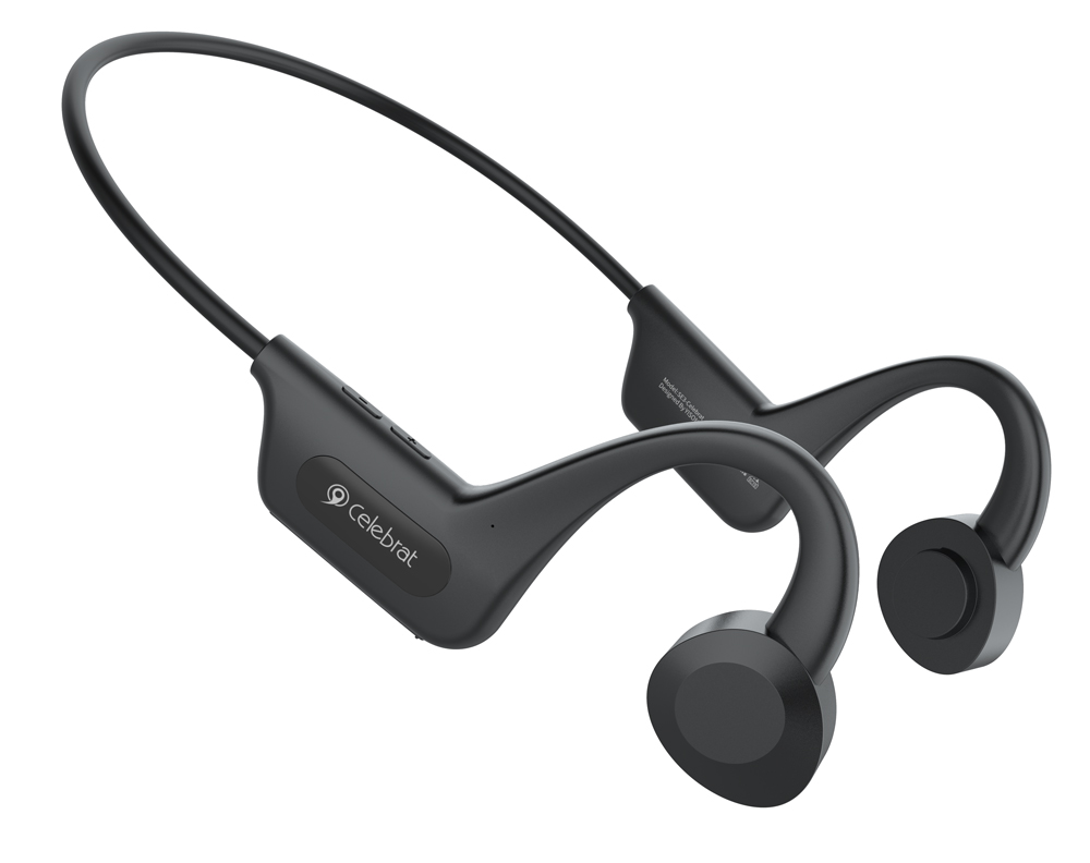 CELEBRAT open earphones SE3, Bluetooth 5.0, 180mAh, Φ16mm, μαύρα