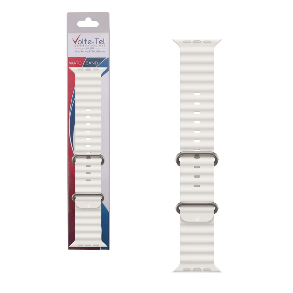 VOLTE-TEL ΛΟΥΡΑΚΙ ΡΟΛΟΓΙΟΥ APPLE WATCH 42/44/45/49mm OCEAN BAND LOOP WHITE VT107
