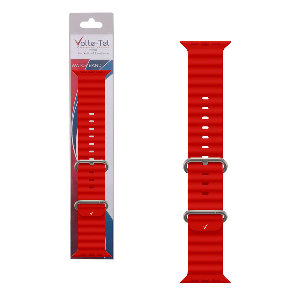 VOLTE-TEL ΛΟΥΡΑΚΙ ΡΟΛΟΓΙΟΥ APPLE WATCH 42/44/45/46/49mm OCEAN BAND LOOP RED VT107