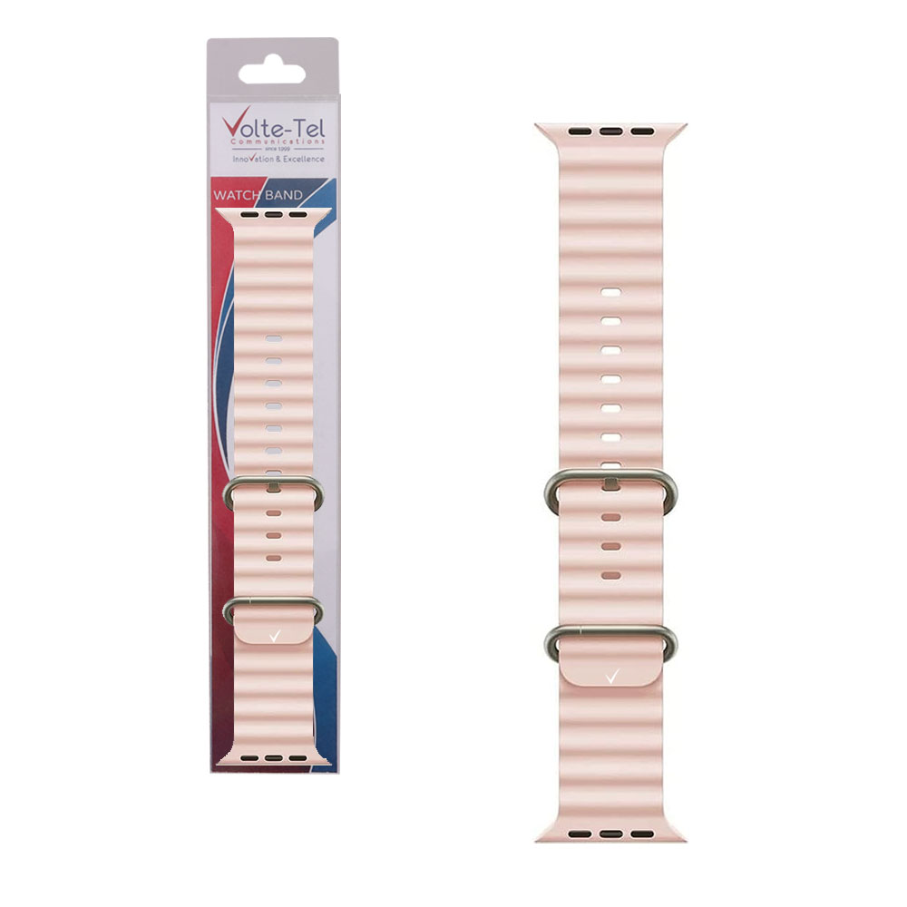VOLTE-TEL VT107 ΛΟΥΡΑΚΙ ΡΟΛΟΓΙΟΥ ΣΥΜΒΑΤΟ ΜΕ APPLE WATCH 42/44/45/46/49mm OCEAN BAND LOOP LIGHT PINK