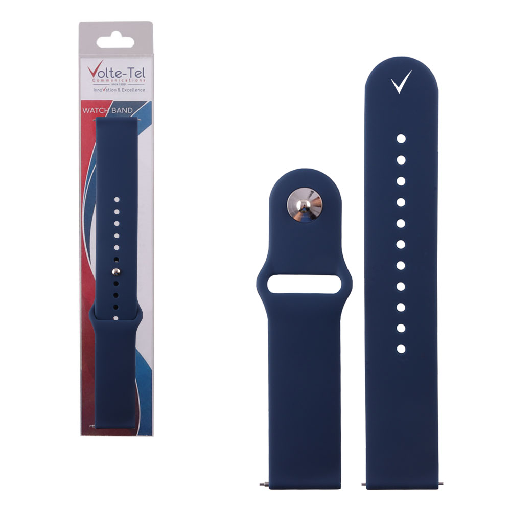 VOLTE-TEL ΛΟΥΡΑΚΙ ΡΟΛΟΓΙΟΥ ΣΙΛΙΚΟΝΗΣ UNIVERSAL 22mm DARK BLUE VT111