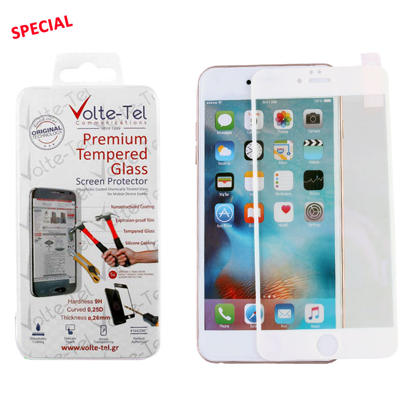 TEMPERED GLASS IPHONE 6S/6 4.7" 9H 0.26mm SPECIAL WHITE VT