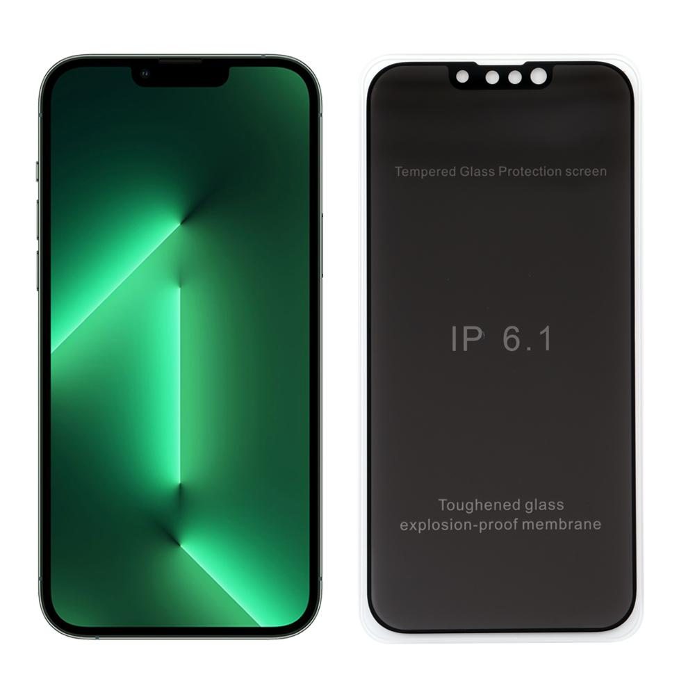 IDOL 1991 TEMPERED GLASS IPHONE 14 PLUS 6.7" 9H 0.25mm PREMIUM PRIVACY ANTISPY SEMI CURVED FULL GLUE BLACK