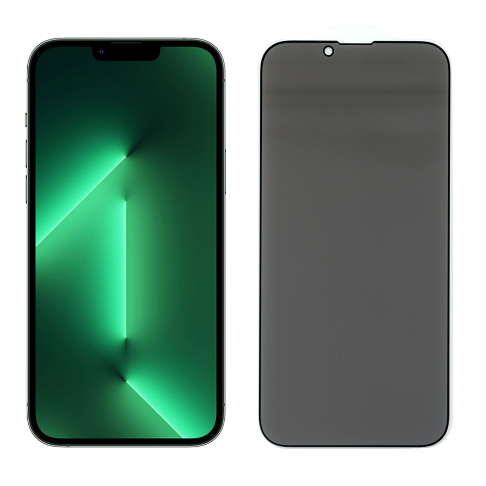 IDOL 1991 TEMPERED GLASS IPHONE 14 6.1" 9H 0.25mm PRIVACY ANTISPY SEMI CURVED FULL GLUE BLACK