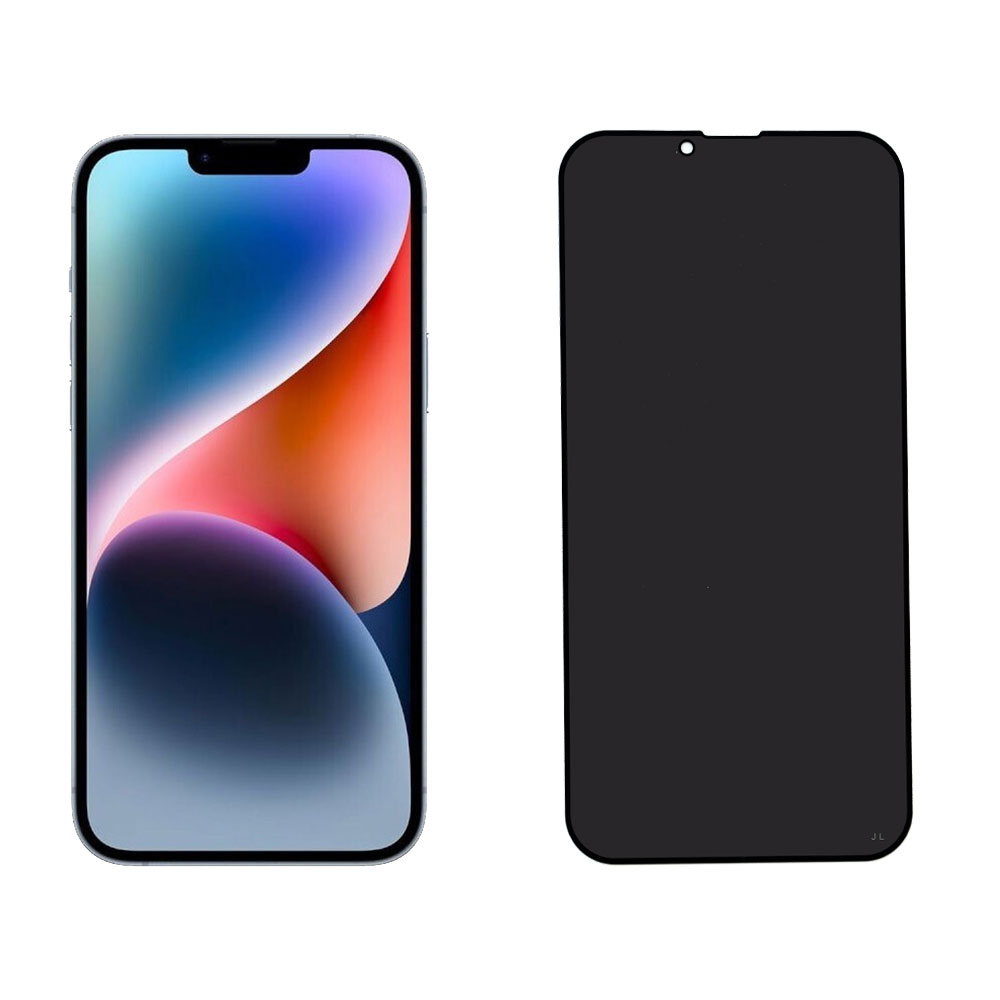 IDOL 1991 TEMPERED GLASS IPHONE 14 PLUS 6.7" 9H 0.25mm PRIVACY ANTISPY SEMI CURVED FULL GLUE BLACK