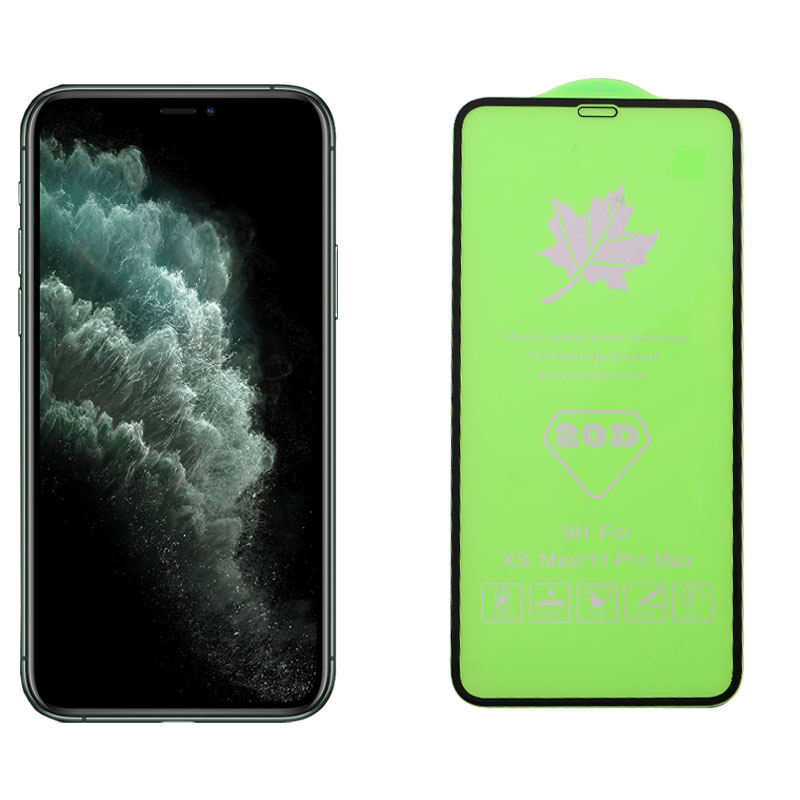 IDOL 1991 TEMPERED GLASS IPHONE 11 PRO MAX/XS MAX 6.5" 9H 0.25mm 20D FULL GLUE SEMI CURVED SPECIAL FULL COVER BLACK