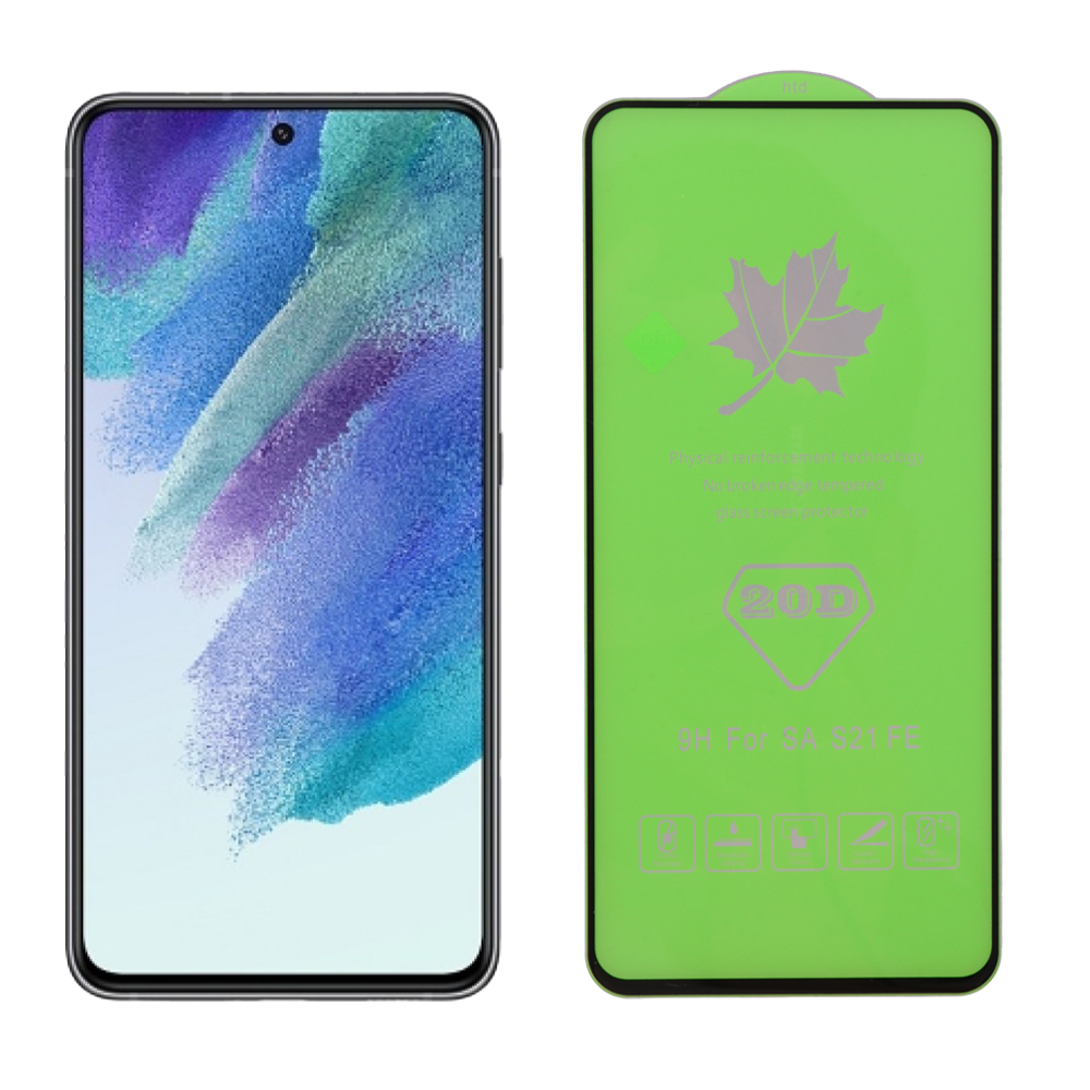 IDOL 1991 TEMPERED GLASS SAMSUNG S21 FE 5G G990 6.41" 9H 0.30mm 20D FULL GLUE SEMI CURVED BLACK