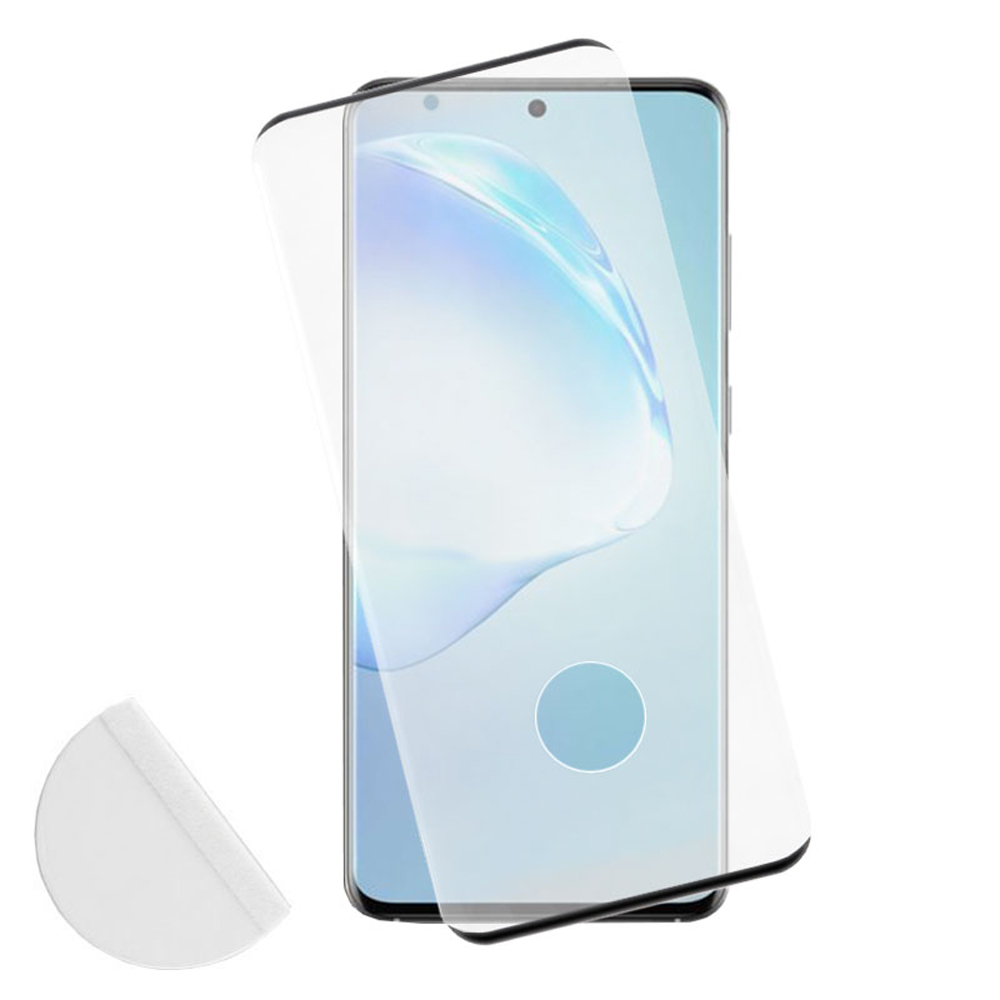 IDOL 1991 TEMPERED GLASS SAMSUNG S20 PLUS G985 6.7" 9H 0.25mm 3D FULL GLUE SEMI CURVED FINGER UNLOCK BLACK + SQUEEZY CARD