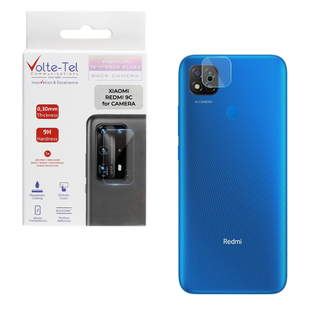 VOLTE-TEL TEMPERED GLASS XIAOMI REDMI 9C 6.53" 9H 0.30mm FOR CAMERA
