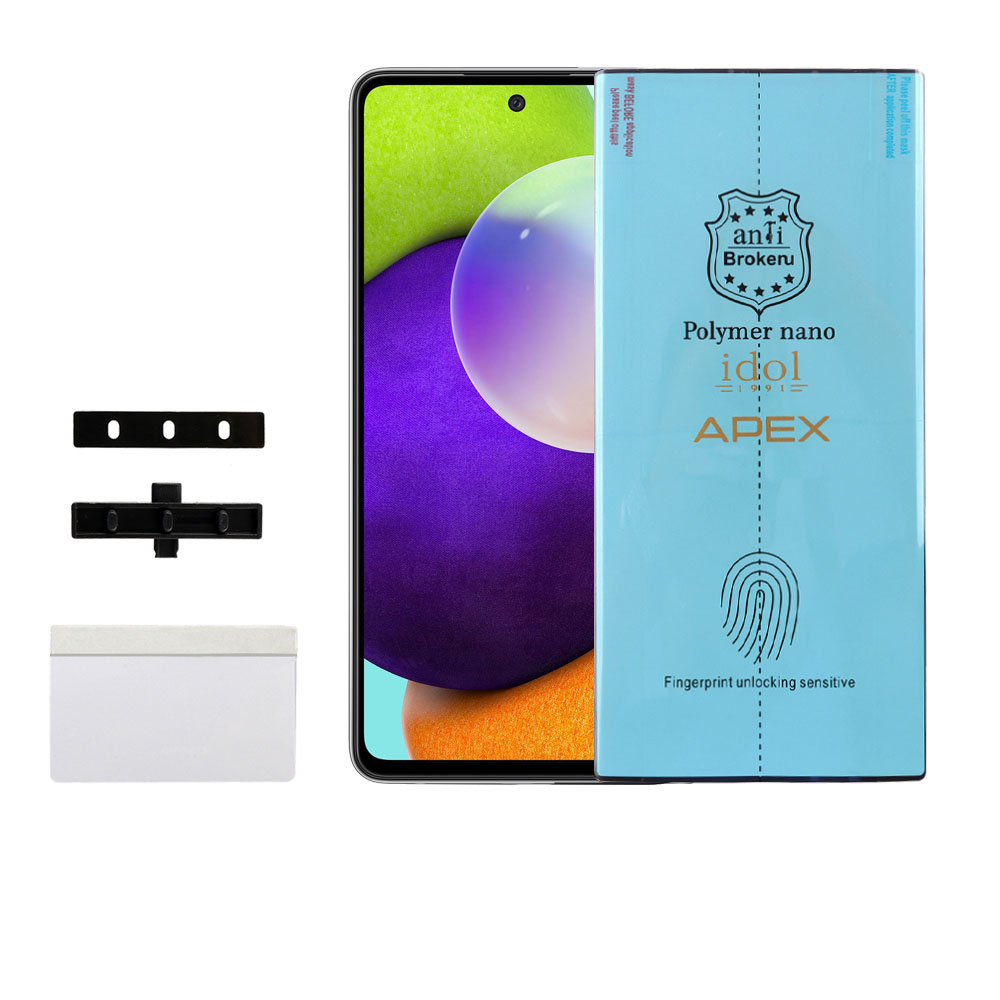 IDOL 1991 APEX POLYMER NANOTECH FILM SAMSUNG A52S/A52 A525/A526/A528 6.5" FINGER UNLOCK FULL COVER WITH INSTALLATION KIT