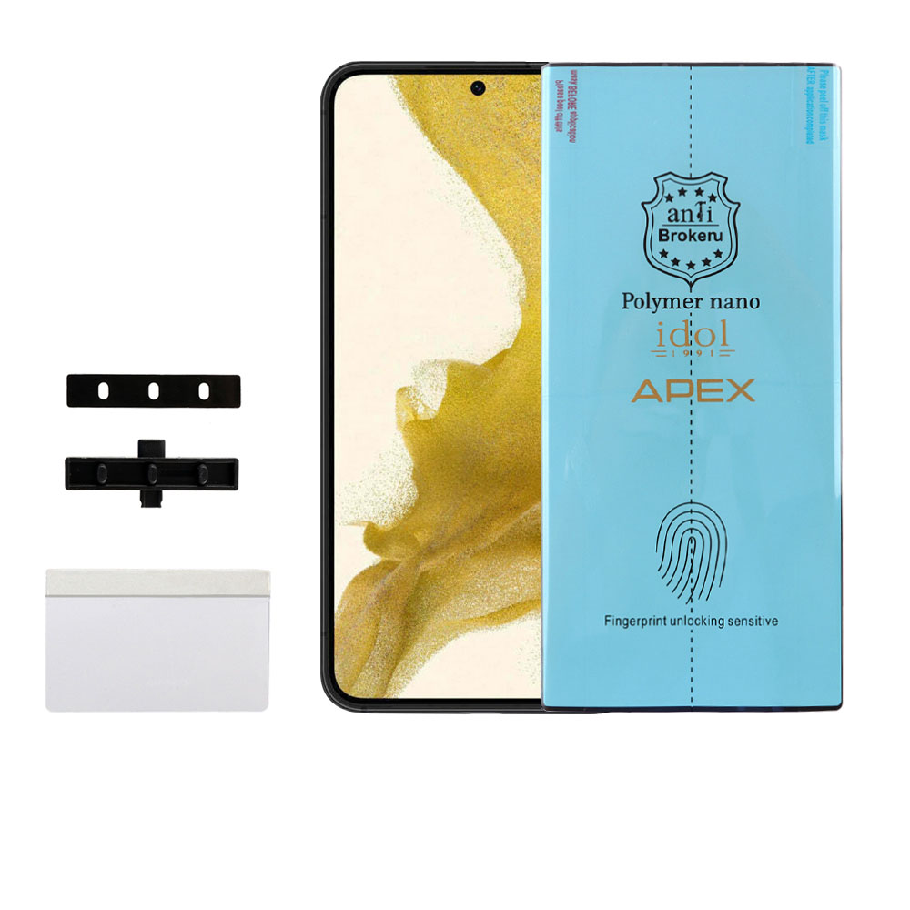 IDOL 1991 APEX POLYMER NANOTECH FILM SAMSUNG S22 5G S901 6.1" FINGER UNLOCK FULL COVER WITH INSTALLATION KIT