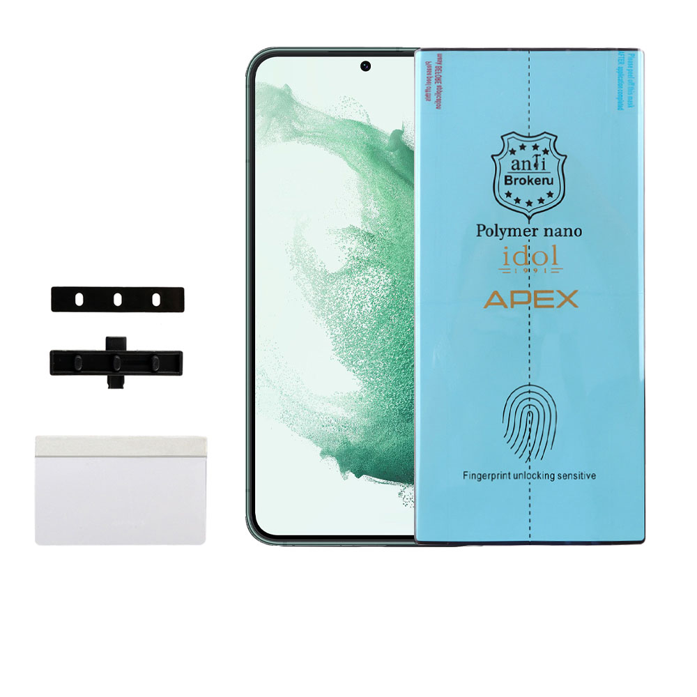 IDOL 1991 APEX POLYMER NANOTECH FILM SAMSUNG S22 PLUS 5G S906 6.6" FINGER UNLOCK FULL COVER WITH INSTALLATION KIT