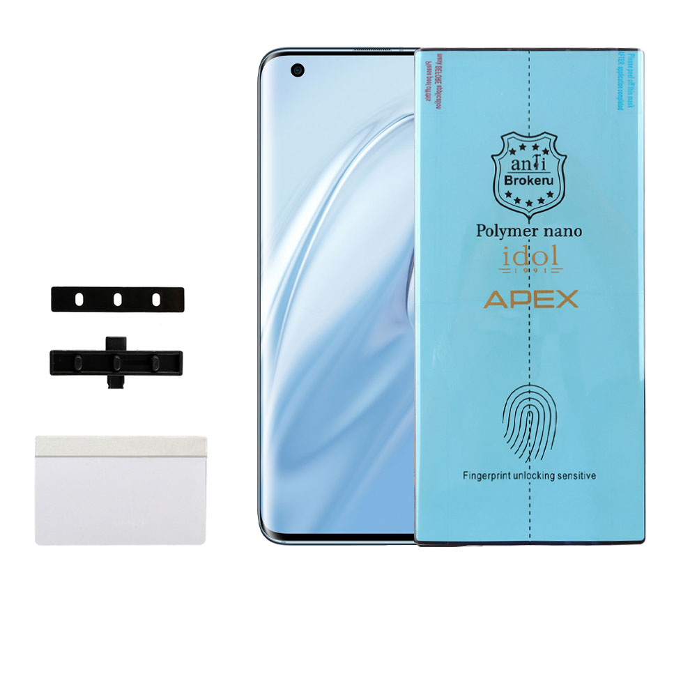 IDOL 1991 APEX POLYMER NANOTECH FILM XIAOMI MI 10/10S/10 PRO/10 ULTRA 6.67" FINGER UNLOCK FULL COVER WITH INSTALLATION KIT
