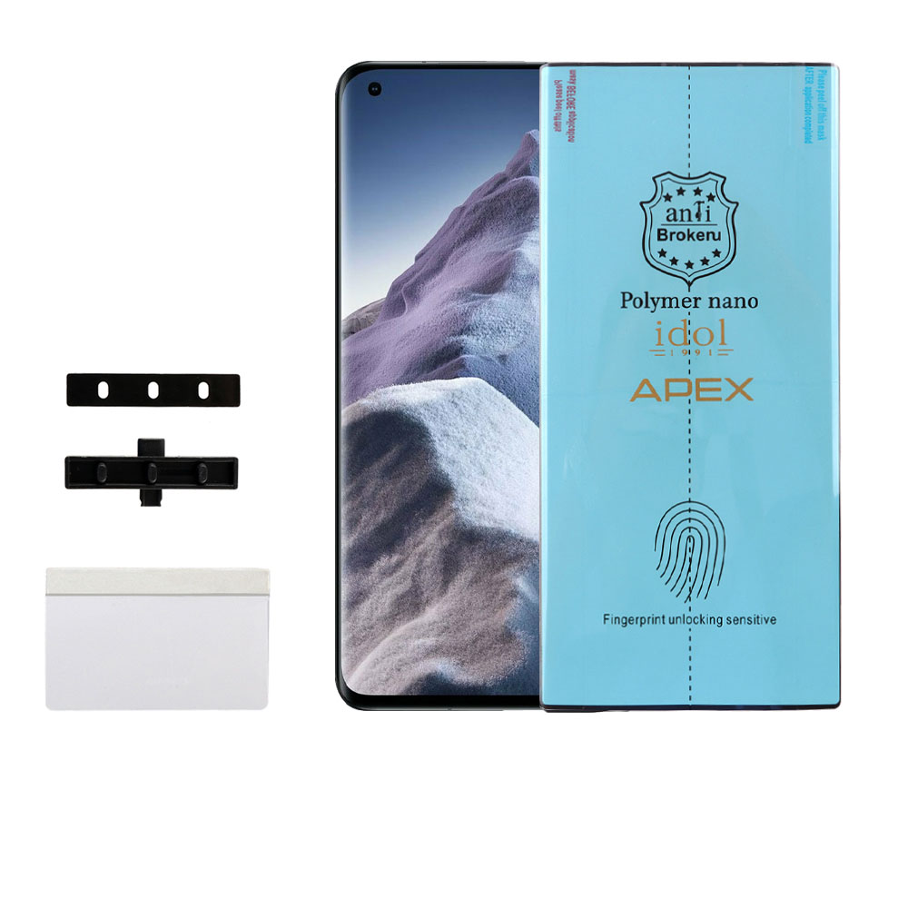 IDOL 1991 APEX POLYMER NANOTECH FILM XIAOMI MI 11/MI 11 PRO/MI 11 ULTRA 6.81" FINGER UNLOCK FULL COVER WITH INSTALLATION KIT