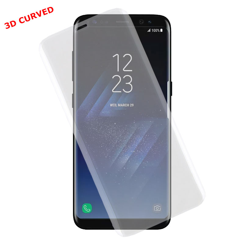 IDOL 1991 TEMPERED GLASS SAMSUNG S8+ G955 6.2"9H 0.30mm 3D CURVED FULL COVER TRANSPARENT