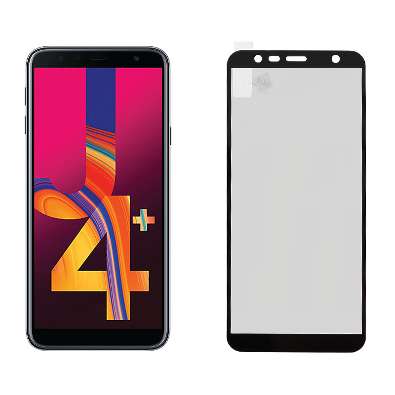 IDOL 1991 TEMPERED GLASS SAMSUNG J4 PLUS 2018 J415 6.0" 9H 0.25mm 2.5D SPECIAL FULL COVER BLACK