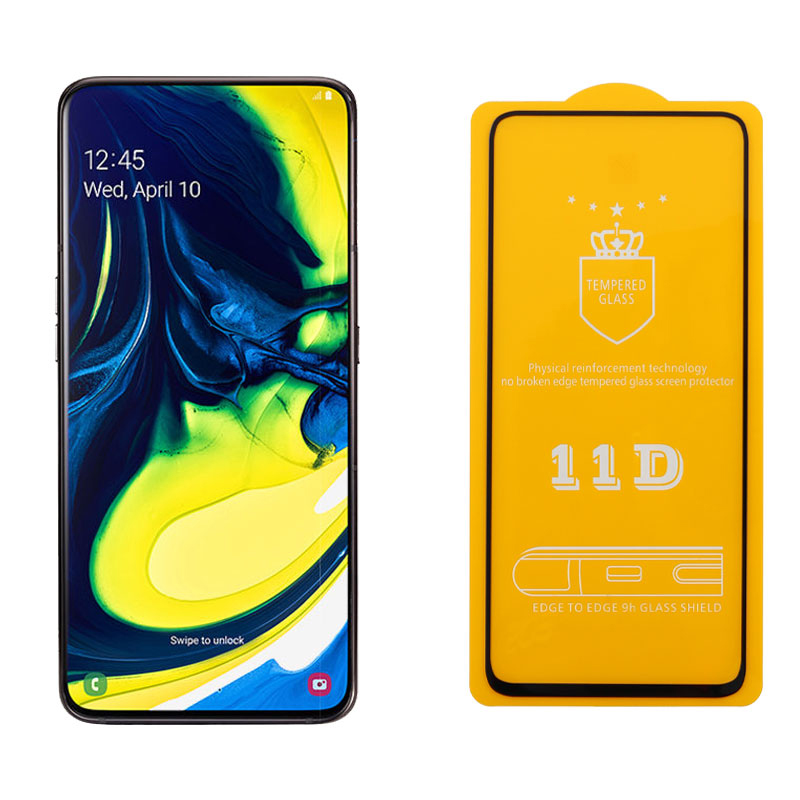 IDOL 1991 TEMPERED GLASS SAMSUNG A80 2019 A805 6.7" 9H 0.25mm 11D FULL GLUE SPECIAL FULL COVER BLACK