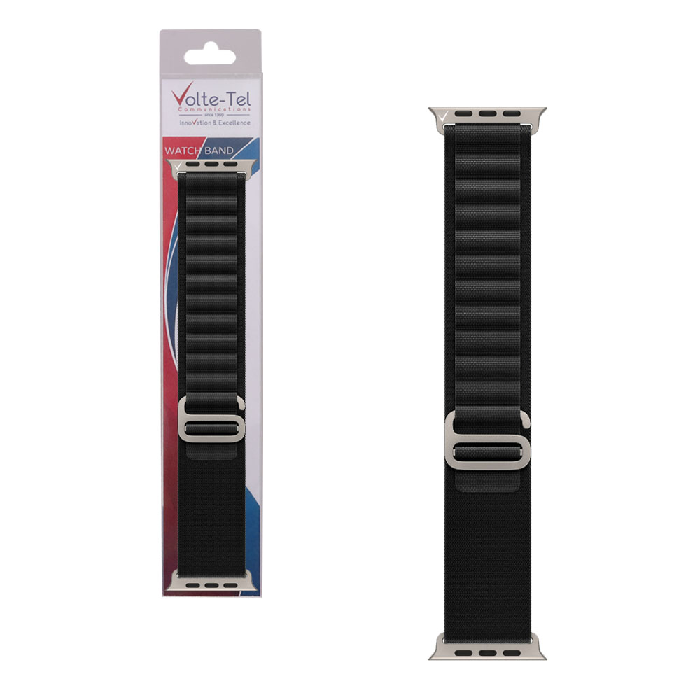 VOLTE-TEL VT105 ΛΟΥΡΑΚΙ ΡΟΛΟΓΙΟΥ ΣΥΜΒΑΤΟ ΜΕ APPLE WATCH 42/44/45/46/49mm ALPINE LOOP BLACK  SIZE L