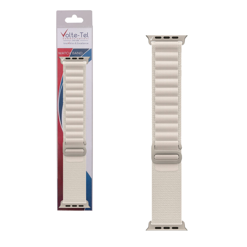 VOLTE-TEL ΛΟΥΡΑΚΙ ΡΟΛΟΓΙΟΥ APPLE WATCH 42/44/45/49mm ALPINE LOOP WHITE VT105 SIZE L