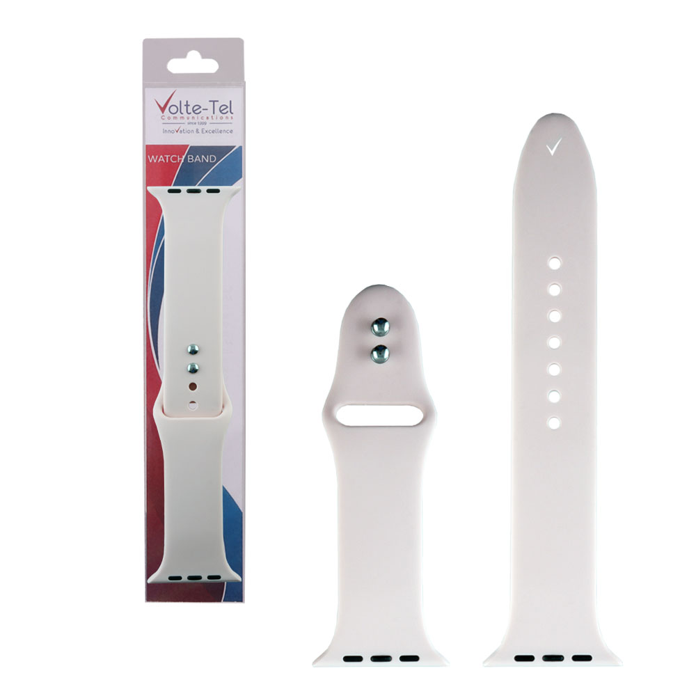 VOLTE-TEL ΛΟΥΡΑΚΙ ΡΟΛΟΓΙΟΥ ΣΙΛΙΚΟΝΗΣ ΣΥΜΒΑΤΟ ΜΕ APPLE WATCH 38/40/41/42mm ICONBAND WHITE VT104