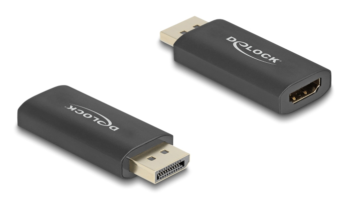 DELOCK αντάπτορας DisplayPort σε HDMI 61055, 8K/60Hz HDR, Active, μαύρος