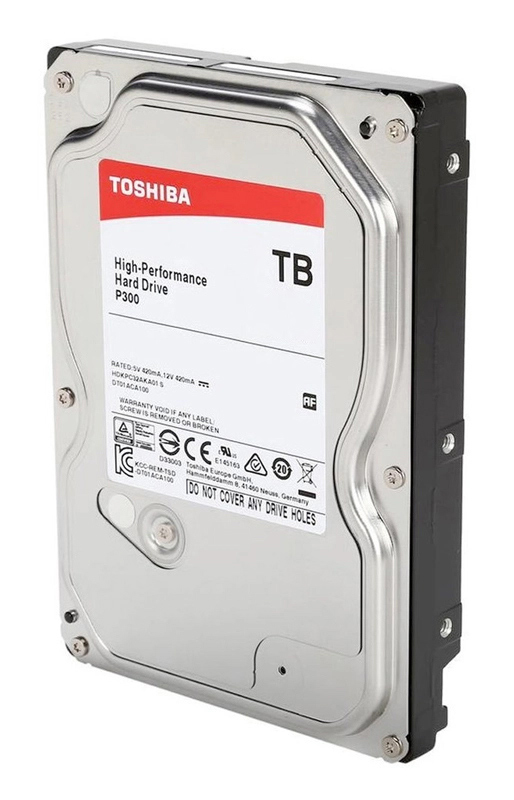 TOSHIBA σκληρός δίσκος P300 2ΤΒ, 3.5", 5400RPM, 128MB, SATA III