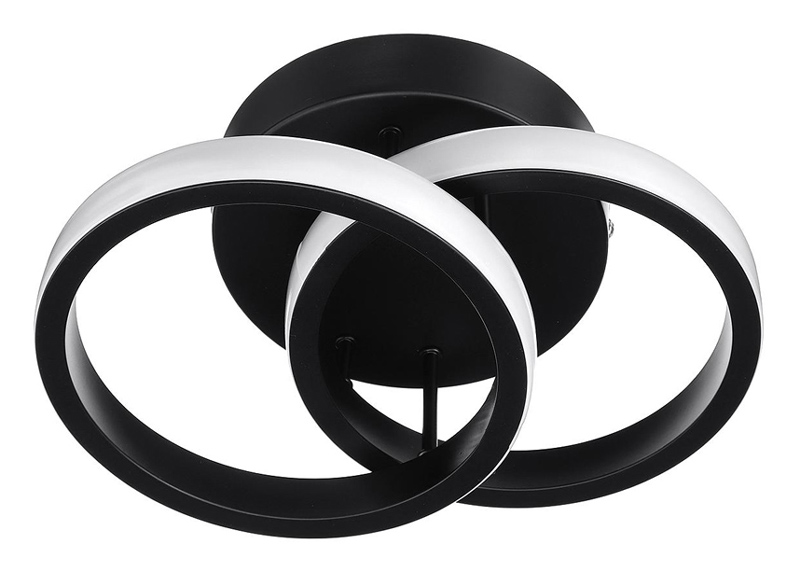 POWERTECH LED φωτιστικό οροφής HLL-0081, 20W, 4000K, 24.5x16.5cm, μαύρο
