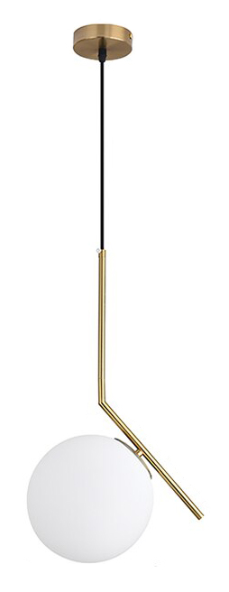 POWERTECH φωτιστικό οροφής HLL-0094, E27, Φ30, μεταλλικό, χρυσό