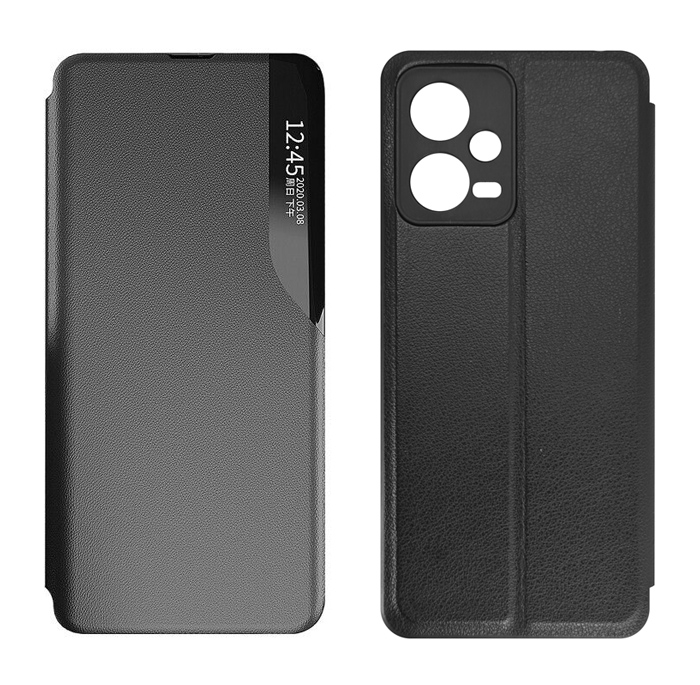POWERTECH θήκη Smart view MOB-1919 για Xiaomi Redmi Note 12 Pro+, μαύρη