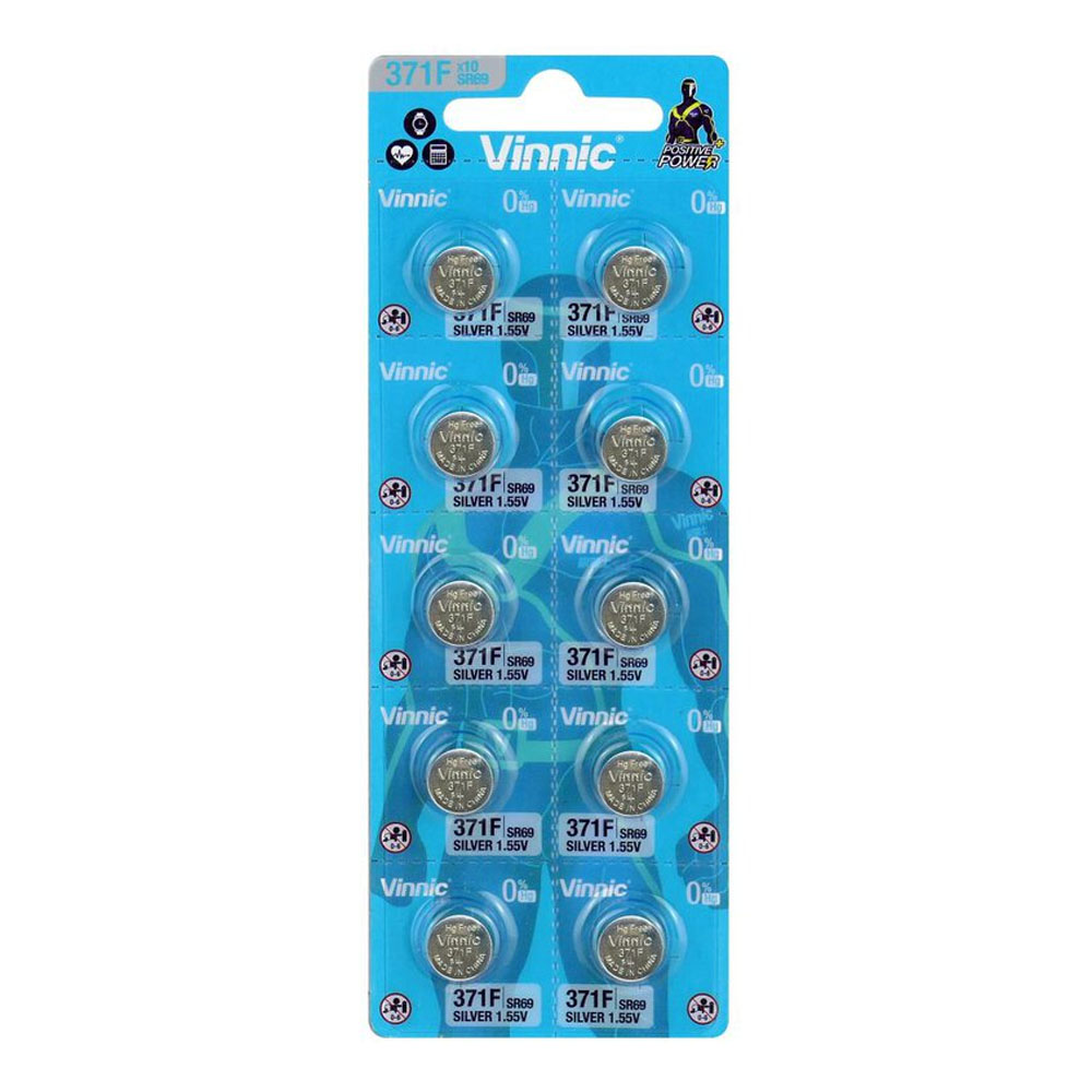 VINNIC ΜΠΑΤΑΡΙΕΣ ΡΟΛΟΓΙΟΥ LR69/AG6/LR920/371/SR69  1.55V SILVER OXIDE 10/BLISTER 1 ΤΜΧ