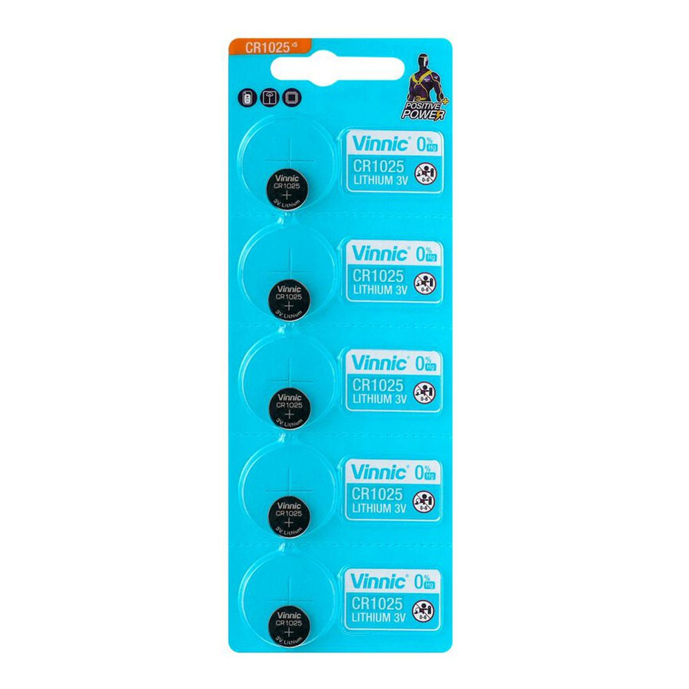 VINNIC ΜΠΑΤΑΡΙΕΣ ΝΟΜΙΣΜΑΤΟΣ ΛΙΘΙΟΥ CR1025 3V Li-ion 1 ΤΕΜ. 5/BLISTER