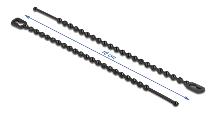 DELOCK reusable δεματικά καλωδίων 19566, 100x2.4mm, μαύρα, 100τμχ