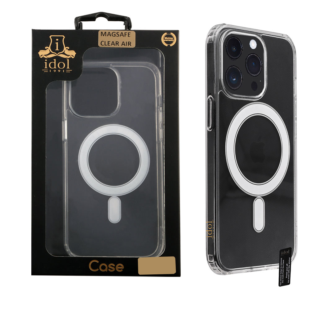 IDOL 1991 ΘΗΚΗ IPHONE 15 PRO 6.1" MAGSAFE ANTISHOCK CLEAR AIR BACK COVER TPU CAMERA GUARD ΔΙΑΦΑΝΗ
