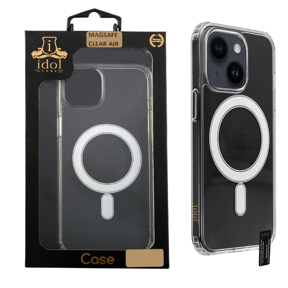 IDOL 1991 ΘΗΚΗ IPHONE 15 PLUS 6.7" MAGSAFE ANTISHOCK CLEAR AIR BACK COVER TPU CAMERA GUARD ΔΙΑΦΑΝΗ