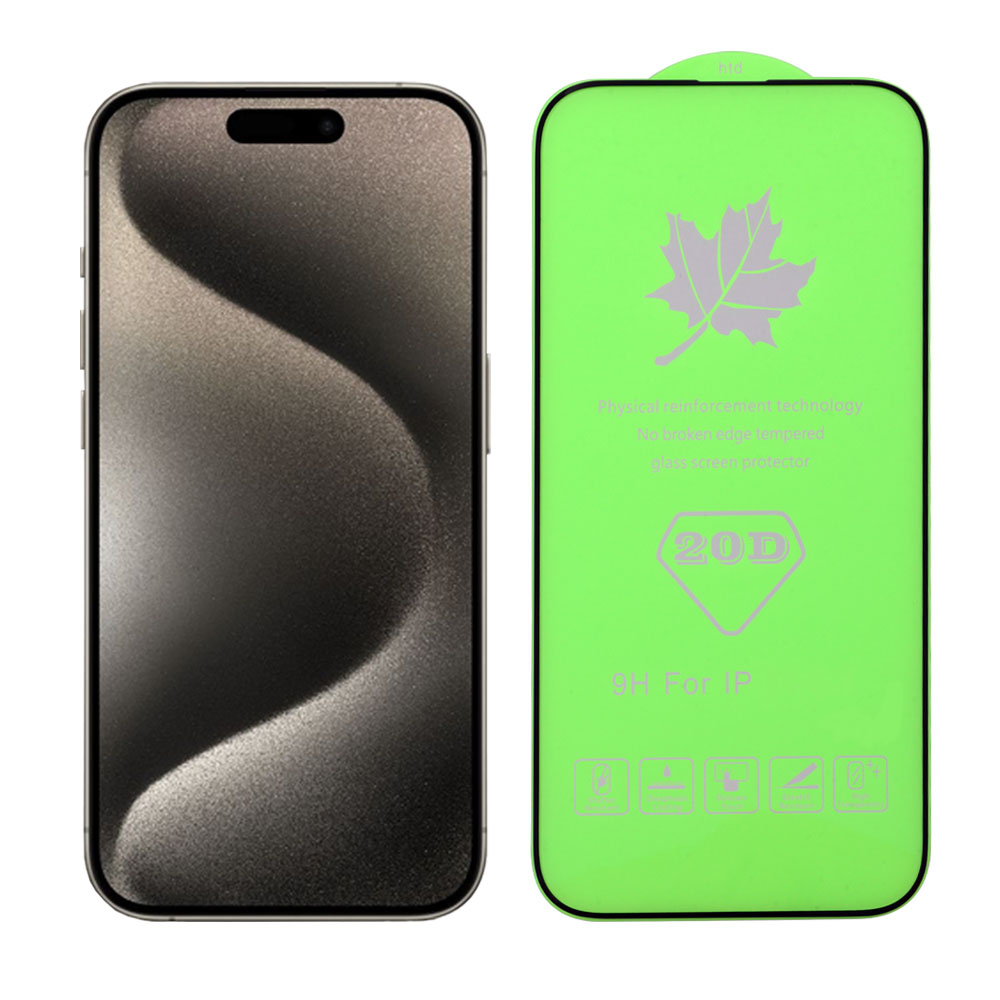 IDOL 1991 TEMPERED GLASS IPHONE 15 PRO 6.1" 9H 0.25mm 20D FULL GLUE SEMI CURVED SPECIAL FULL COVER BLACK
