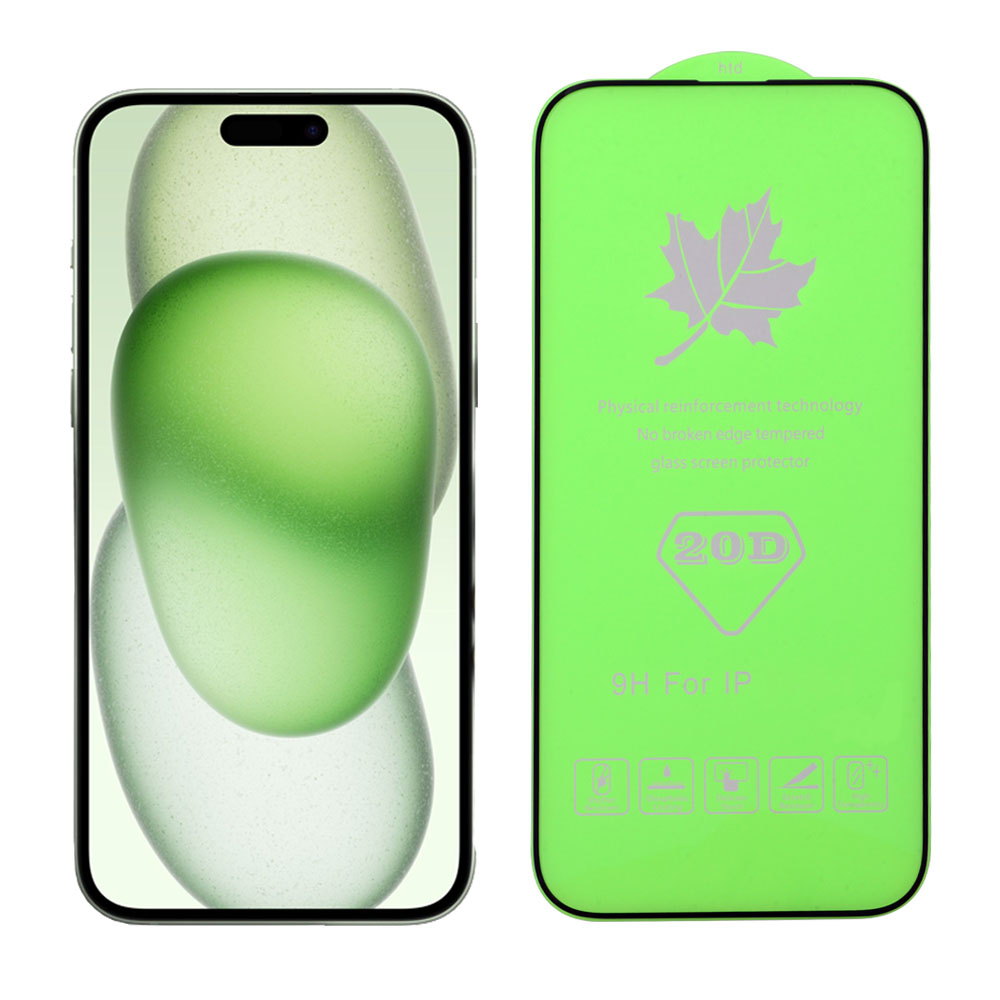 IDOL 1991 TEMPERED GLASS IPHONE 15 PLUS 6.7" 9H 0.25mm 20D FULL GLUE SEMI CURVED SPECIAL FULL COVER BLACK