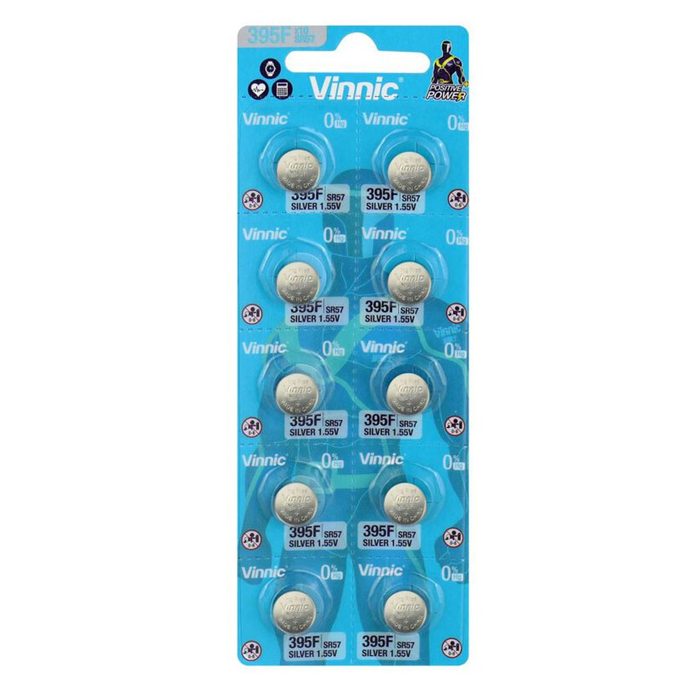VINNIC ΜΠΑΤΑΡΙΕΣ ΡΟΛΟΓΙΟΥ SR57/SR927SW/395/G7/AG7  1.55V SILVER OXIDE 1 ΤΕΜ. 10/BLISTER