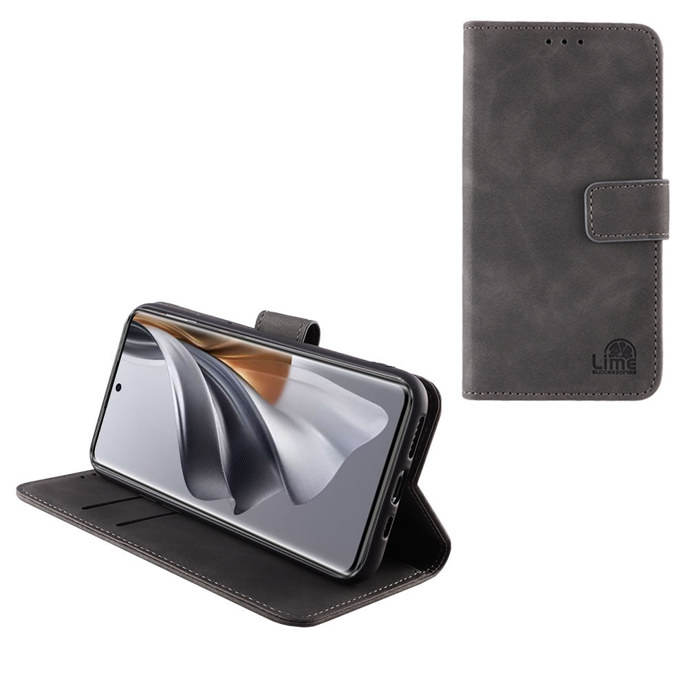 LIME ΘΗΚΗ OPPO RENO 10 PRO 5G 6.7" ESSENTIAL MAGNET BOOK STAND CLIP GREY