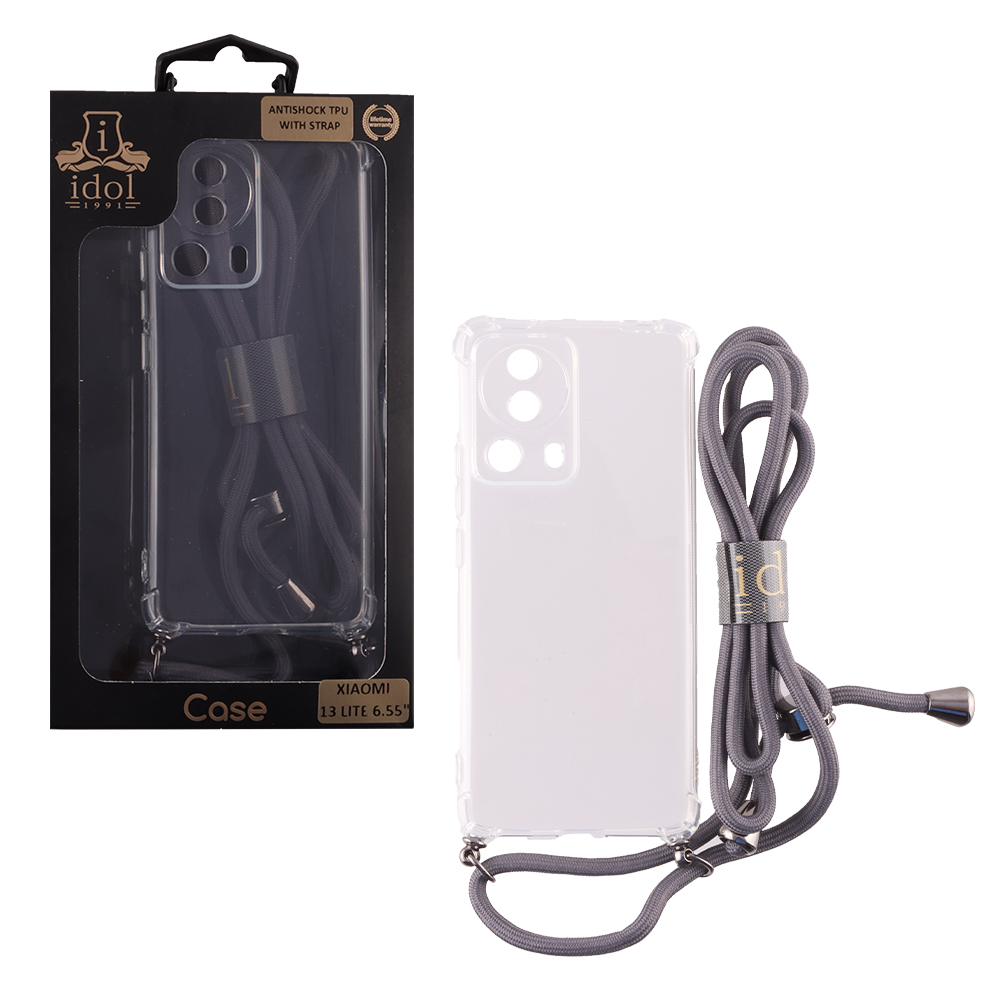 IDOL 1991 ΘΗΚΗ XIAOMI 13 LITE 6.55" ANTISHOCK AIR TPU WITH STRAP FULL CAMERA PROTECTION ΔΙΑΦΑΝΗ