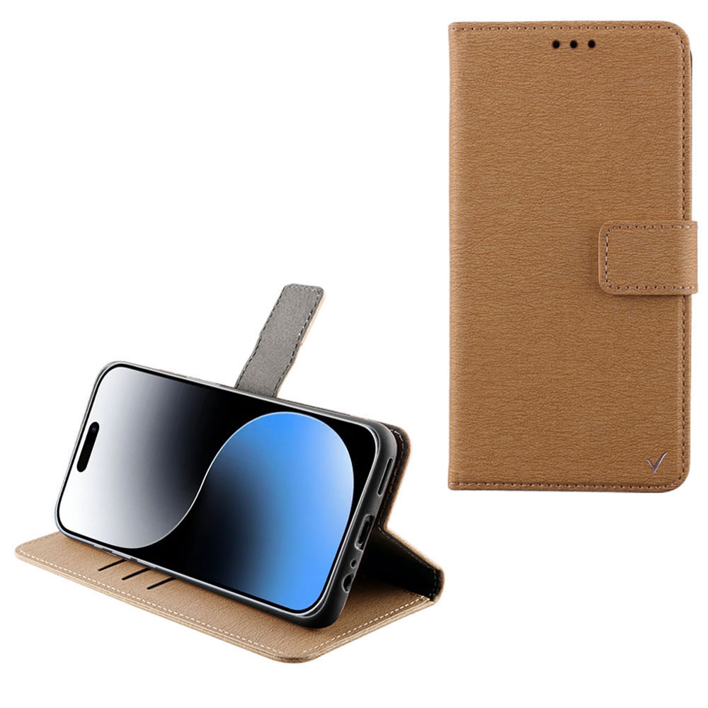 VOLTE-TEL ΘΗΚΗ IPHONE 15 PRO 6.1" ALLURE MAGNET BOOK STAND CLIP GOLD