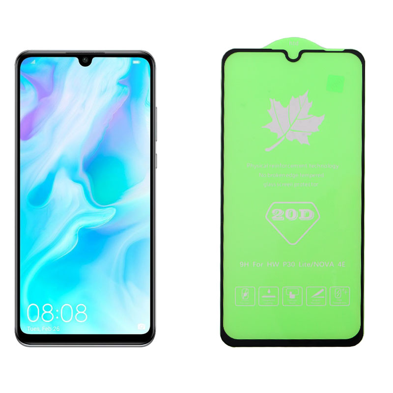 IDOL 1991 TEMPERED GLASS HUAWEI P30 LITE 6.15" 9H 0.25mm 20D FULL GLUE SEMI CURVED BLACK