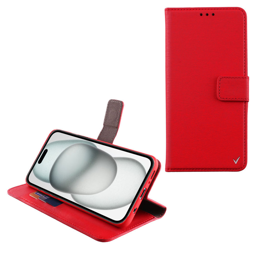 VOLTE-TEL ΘΗΚΗ IPHONE 15 6.1" ALLURE MAGNET BOOK STAND CLIP RED