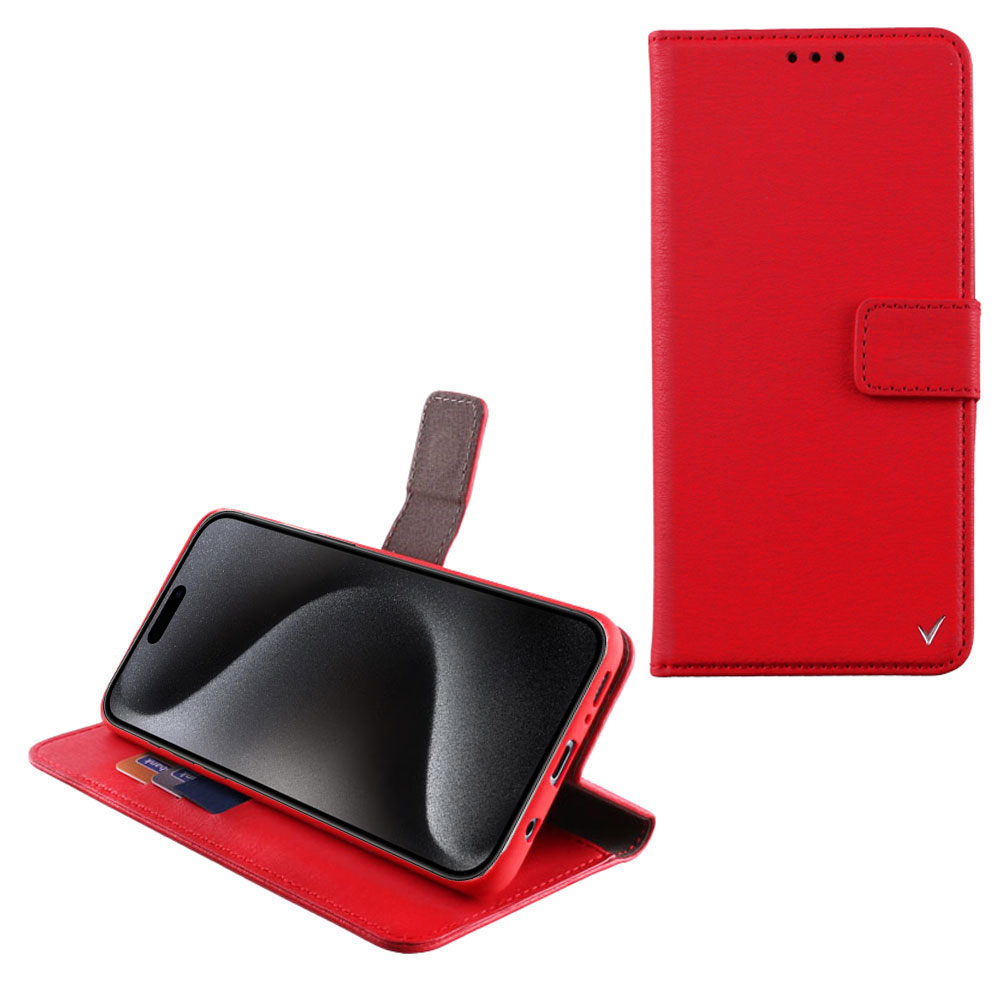 VOLTE-TEL ΘΗΚΗ IPHONE 15 PRO MAX 6.7" ALLURE MAGNET BOOK STAND CLIP RED