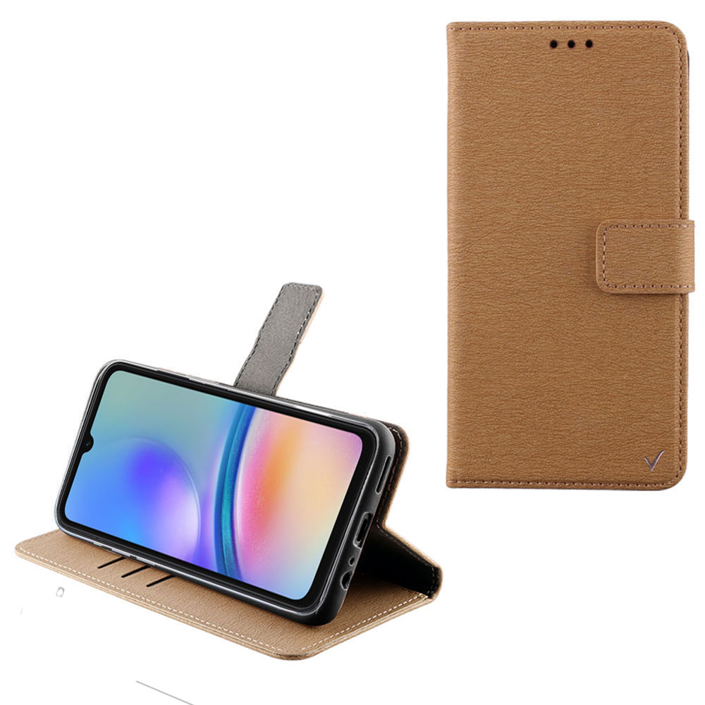 VOLTE-TEL ΘΗΚΗ SAMSUNG A05S 4G A057 6.7" ALLURE MAGNET BOOK STAND CLIP GOLD