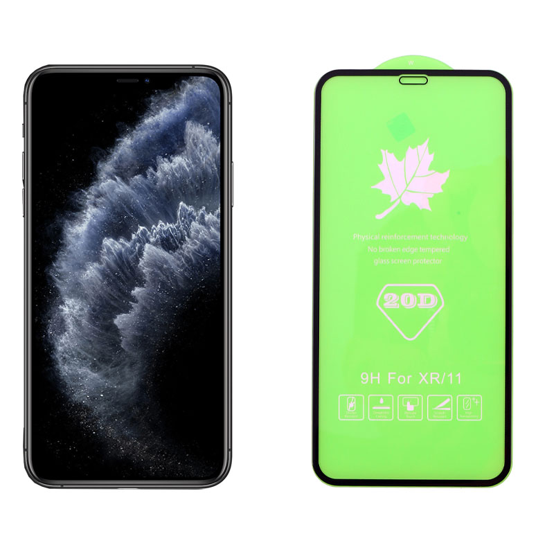 IDOL 1991 TEMPERED GLASS IPHONE 11/XR 6.1" 9H 0.25mm 20D FULL GLUE SEMI CURVED SPECIAL FULL COVER BLACK