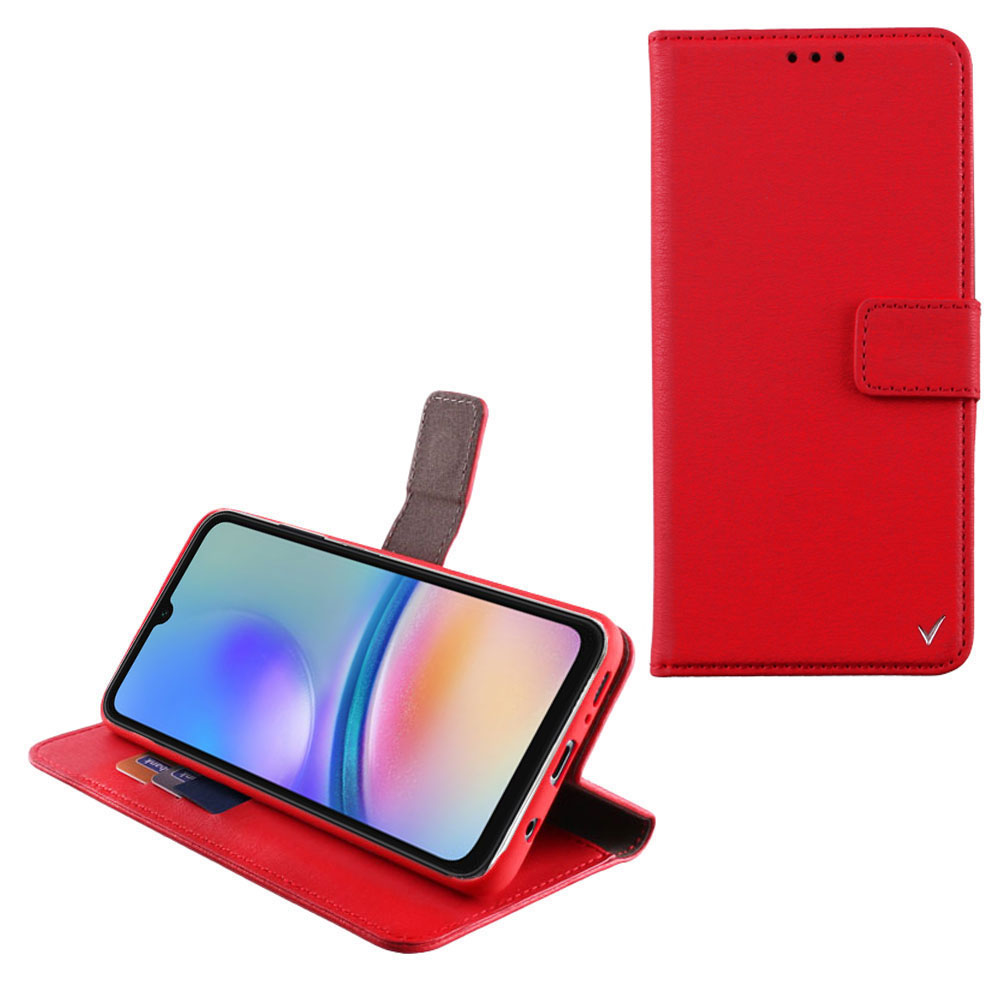 VOLTE-TEL ΘΗΚΗ SAMSUNG A05s 4G A057/F14 4G E145 6.7" ALLURE MAGNET BOOK STAND CLIP RED